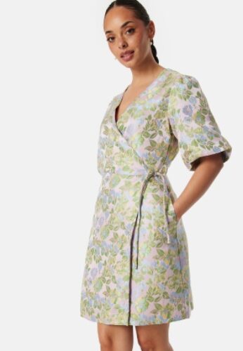Y.A.S Yaspanja SS Wrap Dress Patterned L – 5715517525506