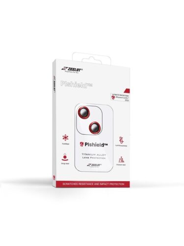 Zeelot Apple iPhone 13mini/13 Pishield Series Titanium Alloy Lens Protector – Passion Red – 4891011513551