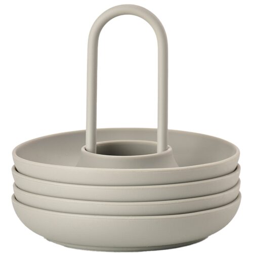 Zone Eggeglass med holder 4stk, natur – 5722000105480